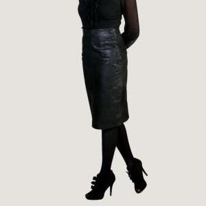 The Leona Highwaisted Leather Pencil Skirt