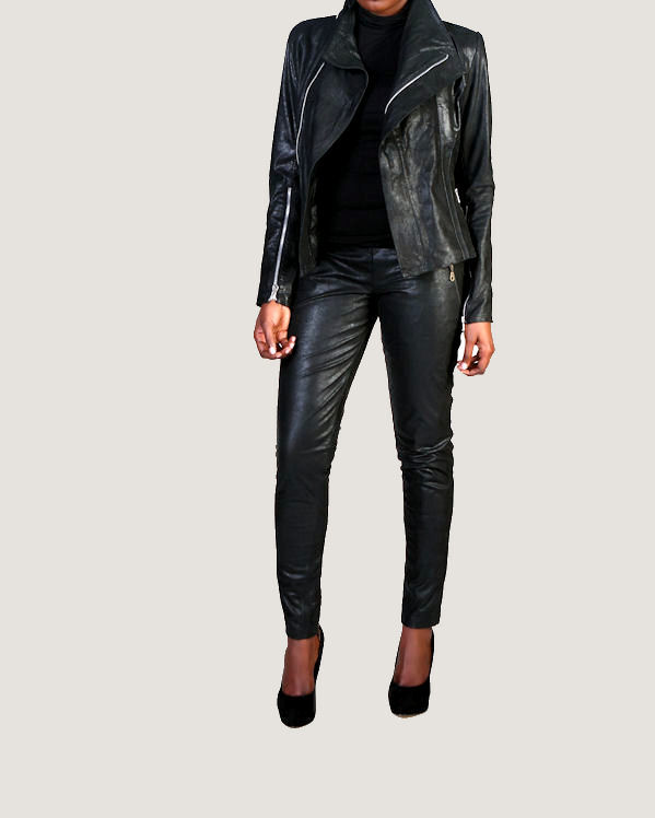 The Pascale Highwaisted Skinny Leather Pants